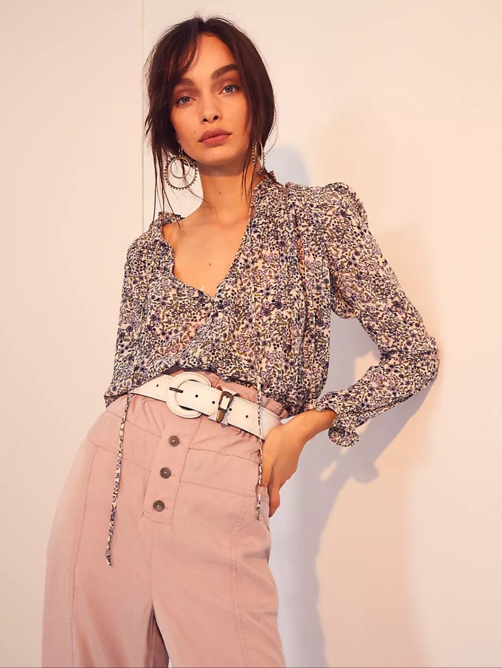 Free People Size S- Smocked Blouse